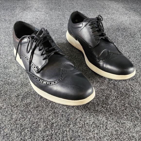 Cole Haan Other - Cole Haan Grand.OS ZeroGrand Mens Black Leather Wingtip Oxford Shoes 11.5M